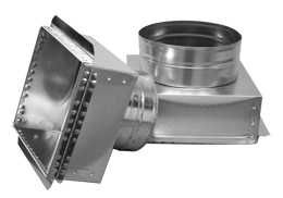 thumbnail image 2 of Imperial 6x6x6 Galvanized Steel Ceiling AC Heat Register Box / Duct Boot 2 of 6