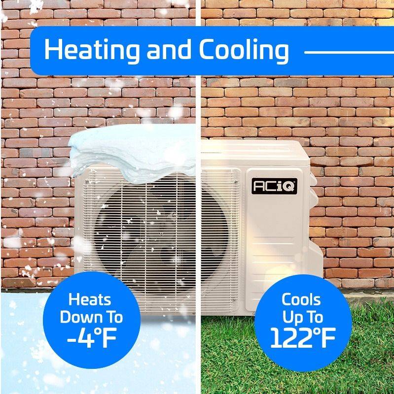 ACiQ Essentials: heats down to -4F, cools up to 122F