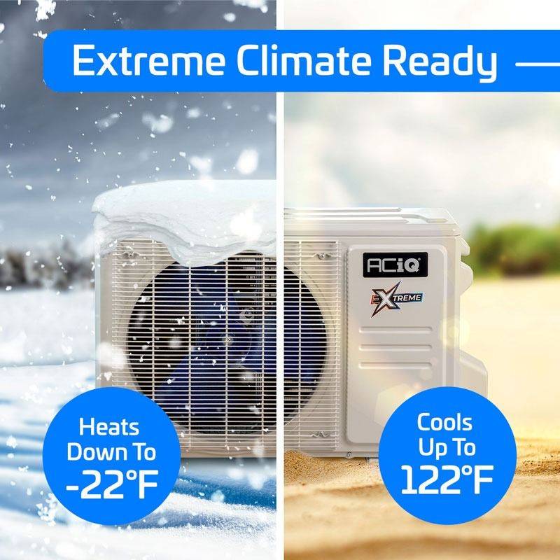 ACiQ Extreme series: heats down to -22F, cools up to 122F