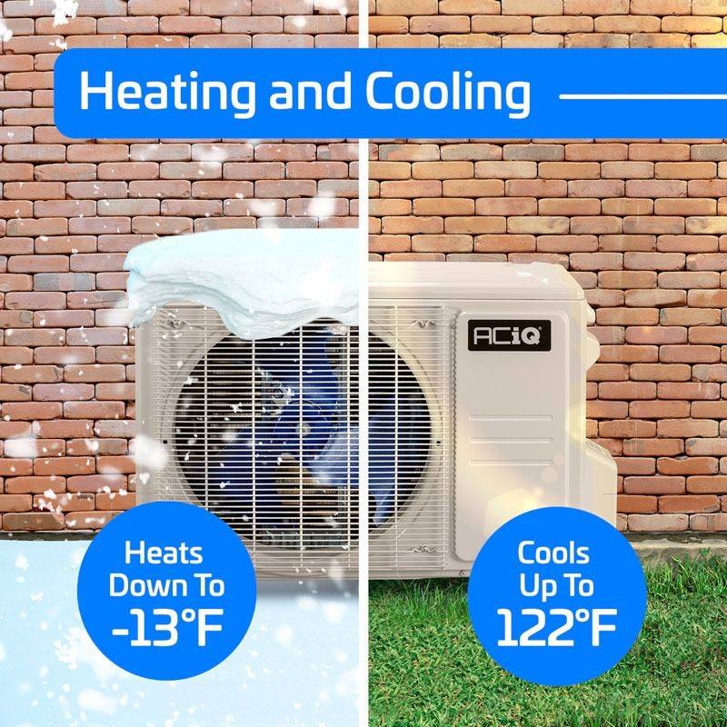 ACiQ Standard ZS series: heats down to -13F, cools up to 122F